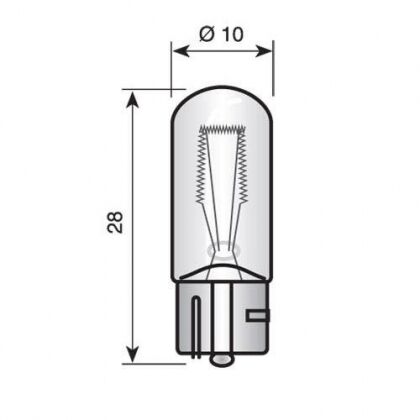 Product thumbnail WEDGELAMPJE 12V / 100mA / T10