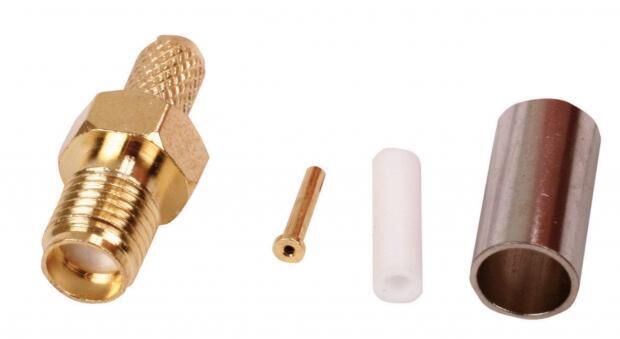 Product thumbnail Connector SMA Reverse Female Metaal Verguld