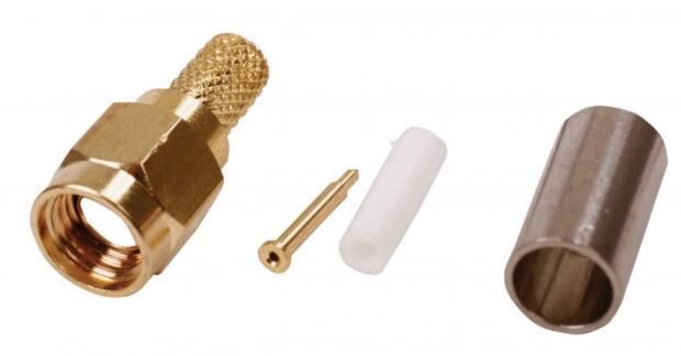 Product thumbnail Connector SMA Reverse Male Metaal Verguld