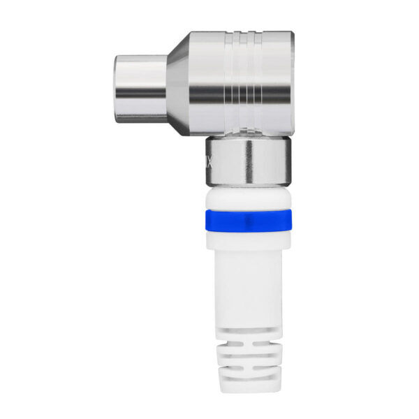 Coaxkabel Male - Female Haaks 90 3 meter wit - Afbeelding 2