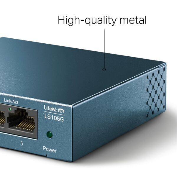 TP-LINK LS105G 5-Poort Gigabit Switch Metalen Behuizing - Afbeelding 5