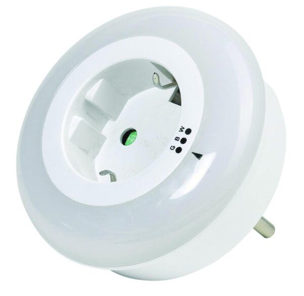 LED nachtlamp + sensor met stekker doorvoer - Afbeelding 3