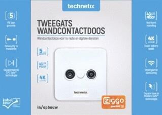 Product thumbnail ANTENNE WANDCONTACTDOOS INBOUW / OPBOUW
