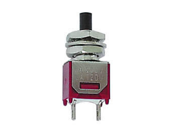 Product thumbnail VERTICALE SUBMINIATUUR PULSDRUKSCHAKELAAR - SPST OFF-(ON)