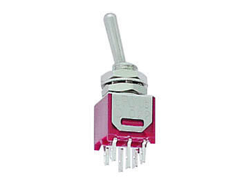 Product thumbnail VERTICALE SUBMINIATUUR TUIMELSCHAKELAAR DPDT ON-ON