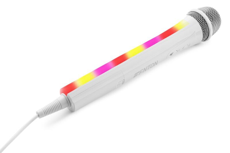 Product thumbnail KMD55B KARAOKE MICROPHONE WITH RGB LIGHTING WHITE