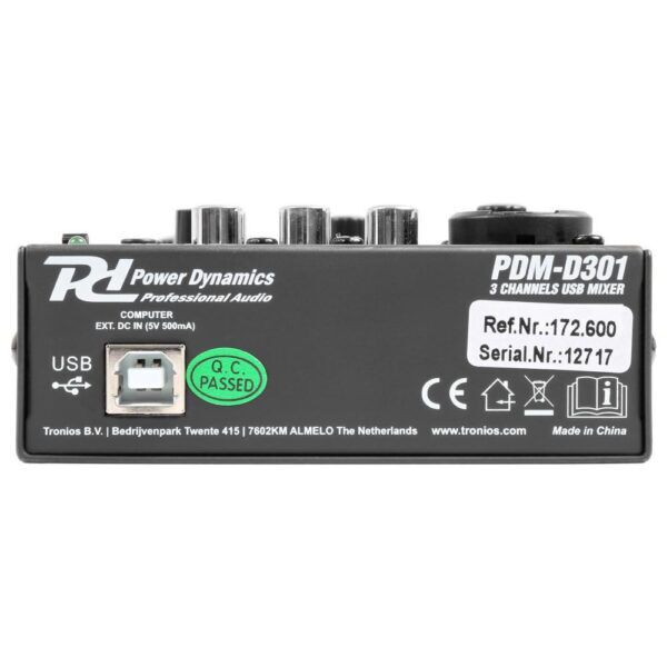 PDM-D301 3-Kanaals USB Mixer - Afbeelding 2