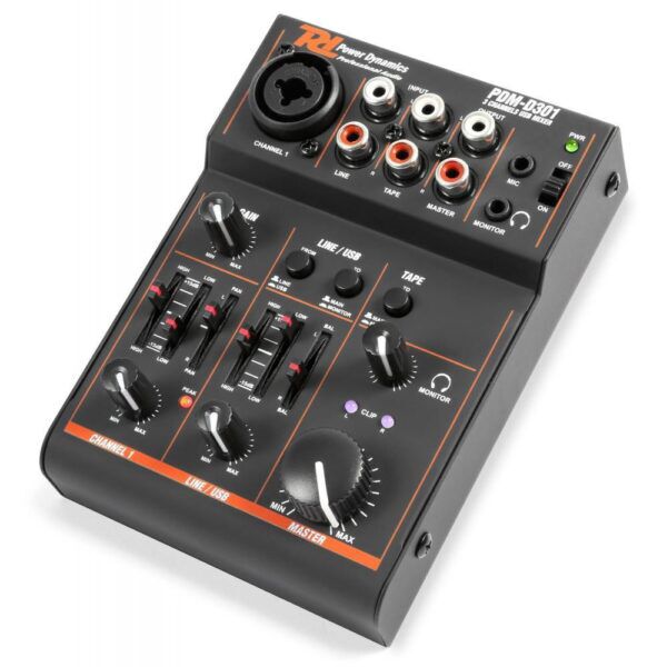 PDM-D301 3-Kanaals USB Mixer - Afbeelding 4