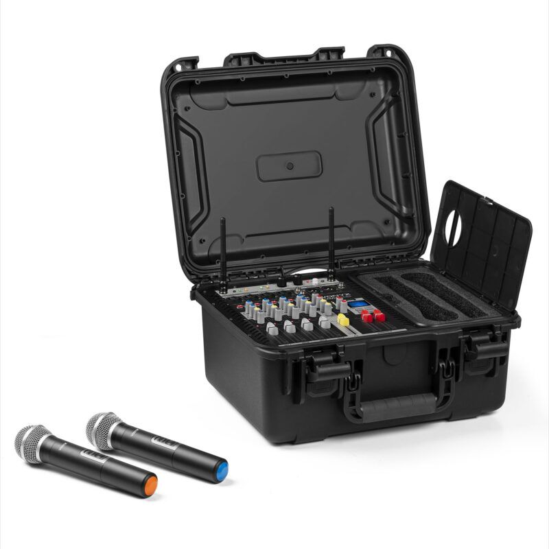 Product thumbnail VMA106 6CH POWER MIXER IN ABS KOFFER MET 2 UHF DRAADLOZE MICROFOONS