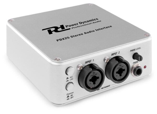 PDX25 USB AUDIO INTERFACE 2 KANAALS