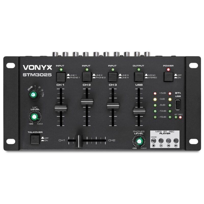 Product thumbnail STM3025 4-Kanaals Mixer USB/MP3/Bluetooth