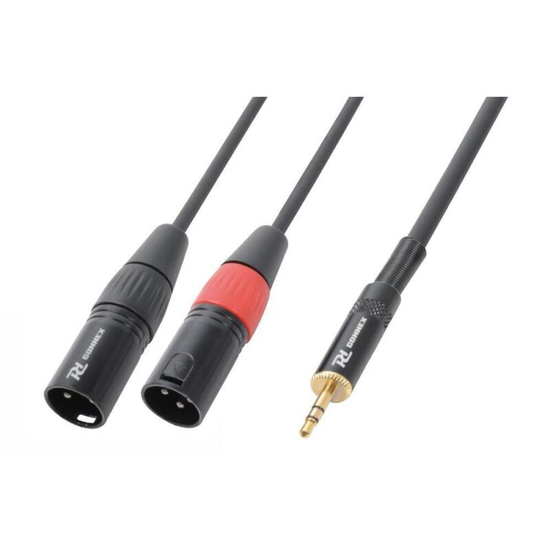 Product thumbnail Connex Kabel | 2x XLR Male - 3.5mm Stereo | 6 meter