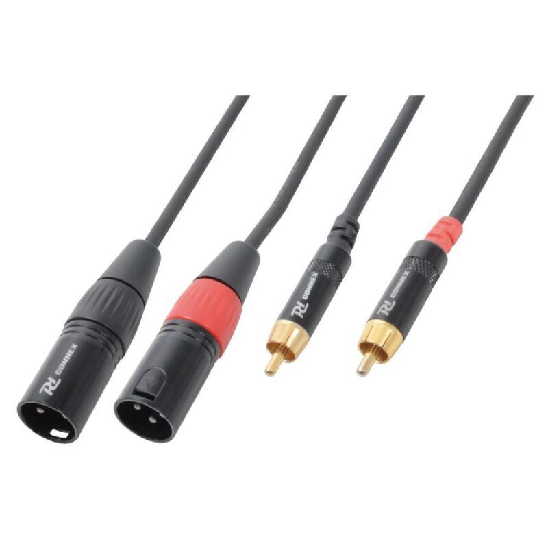 Product thumbnail Connex Kabel | 2x XLR Male - 2x RCA Male | 1.5 meter