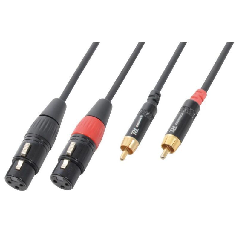Product thumbnail Connex Kabel | 2x XLR Female - 2x RCA Male | 1.5 meter
