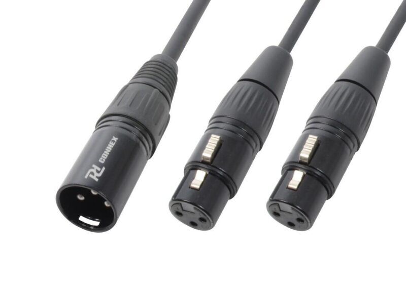 Product thumbnail Connex Kabel | Y-Splitter | 1x XLR Male - 2x XLR Female | 0.5 meter