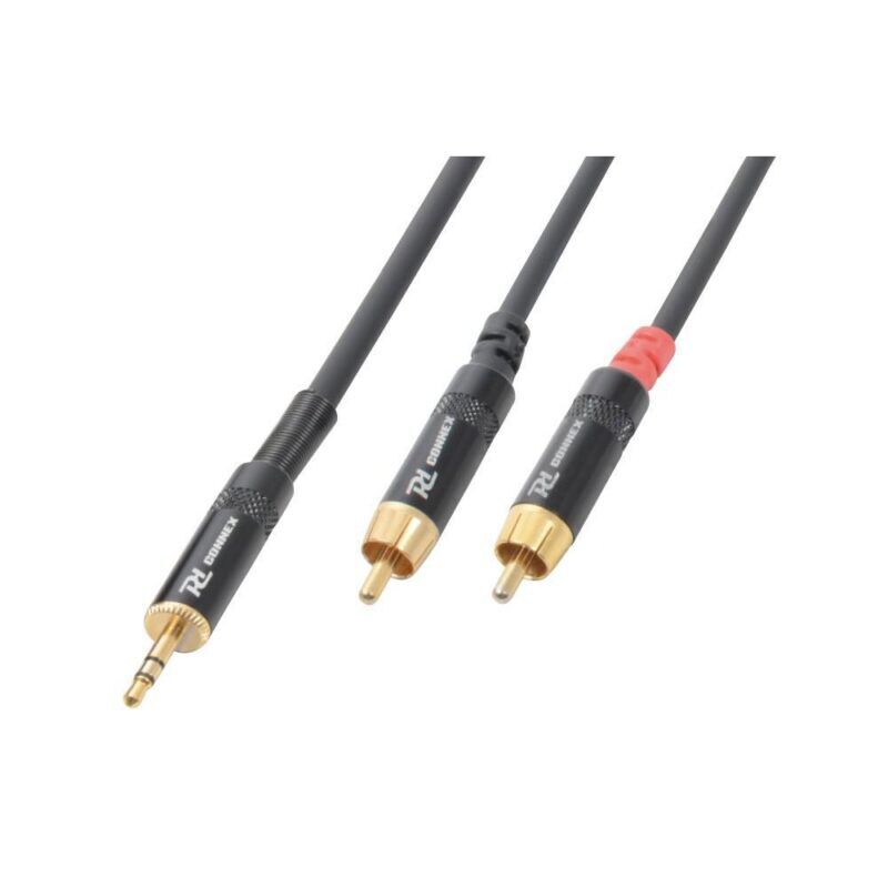 Product thumbnail Connex Kabel | 3.5mm Stereo - 2x RCA Male | 6 meter