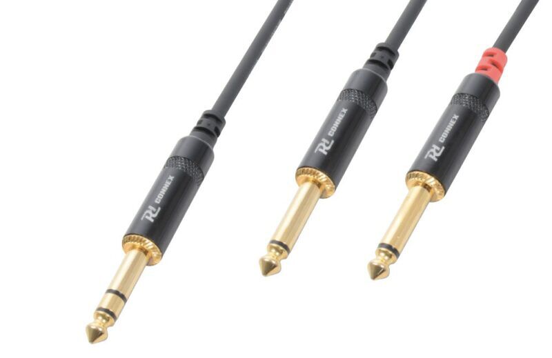 Product thumbnail Connex Jack Kabel | 6.3mm Stereo - 2x 6.3mm Mono | 1.5 meter