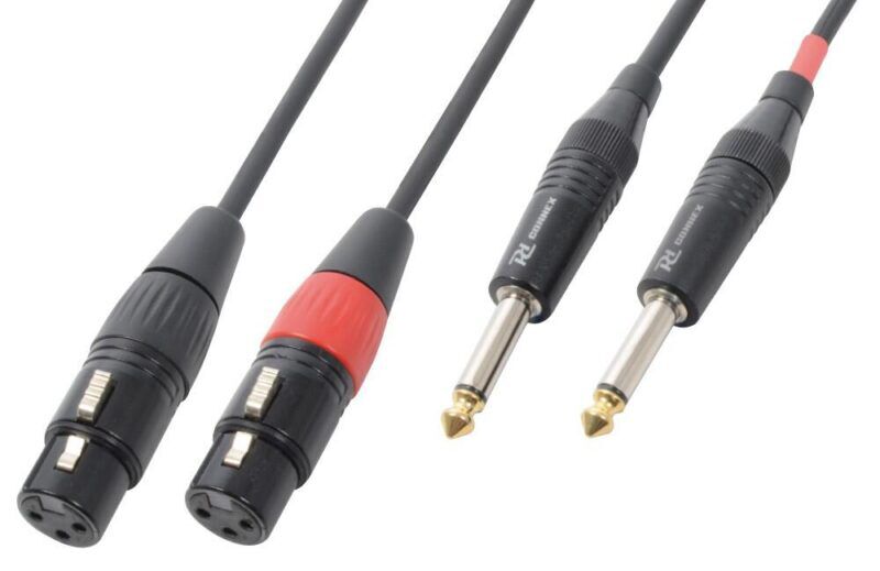 Product thumbnail Connex Kabel | 2x XLR Female - 2x 6.3 mm Mono | 1.5 meter