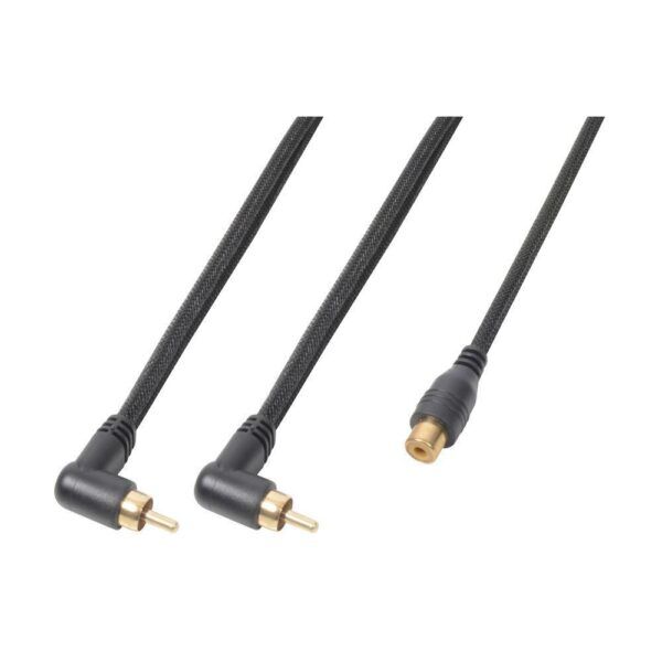 Connex Kabel | 2x RCA Male - 1x RCA Female | 0,3 meter