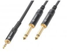 Product thumbnail Connex Jack Kabel | 3.5mm Stereo - 2x6.3mm Mono | 1.5 meter