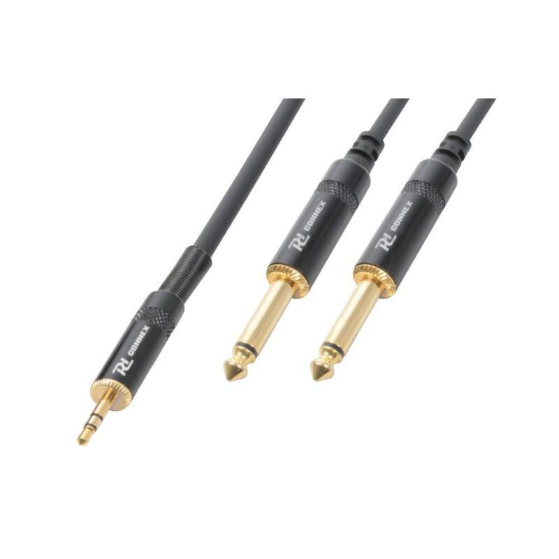 Product thumbnail Connex Kabel | 3.5mm Stereo - 2x6.3mm Mono | 3 meter