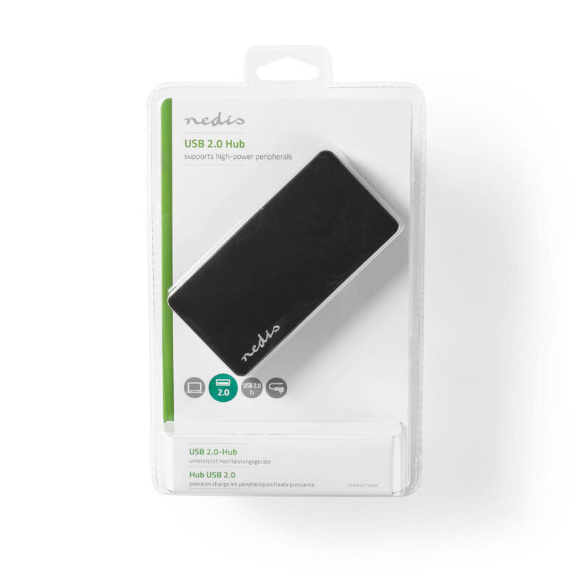Product thumbnail USB-Hub | USB-A Male | USB-A Female | 7-Poorts poort(en) | USB 2.0 | Netvoeding / USB Gevoed | 7x USB