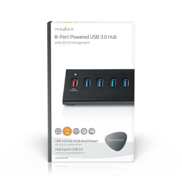 USB-Hub | 8-Poorts | USB 3.0 met Externe Voeding | QC3.0 Oplaadpoort | 5 Gbps - Afbeelding 5