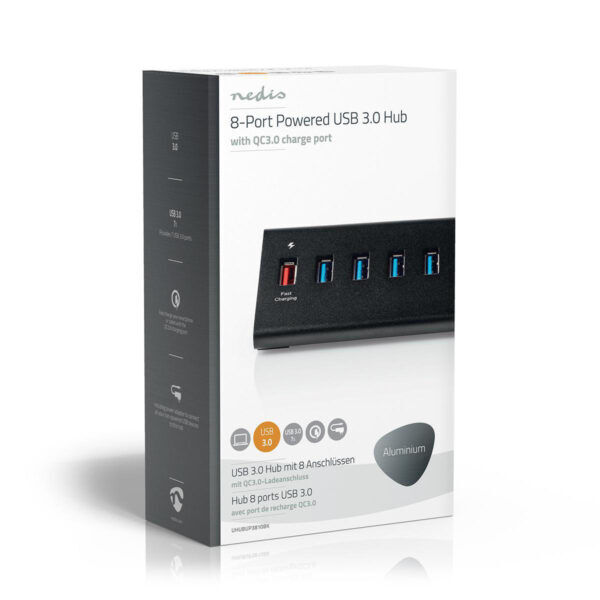 USB-Hub | 8-Poorts | USB 3.0 met Externe Voeding | QC3.0 Oplaadpoort | 5 Gbps - Afbeelding 7