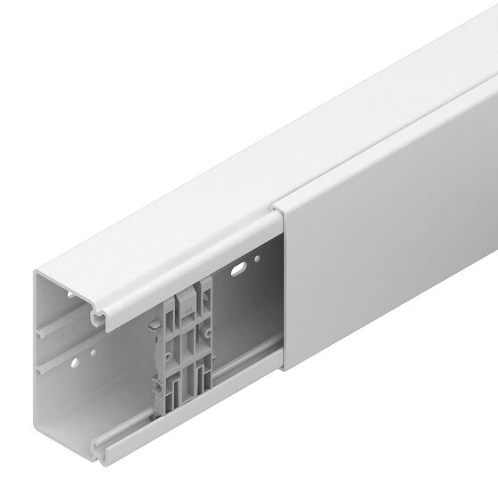 Product thumbnail Universele wandgoot wit 2 meter 110mm x 60mm RAL9001