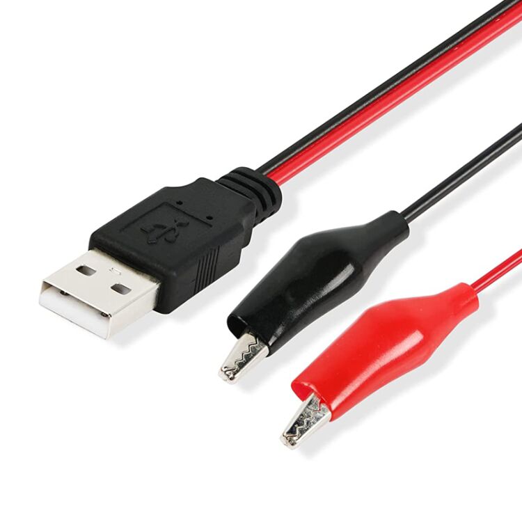 Product thumbnail USB EXPERIMENTEER KABEL 2X KROKODILLEKLEM