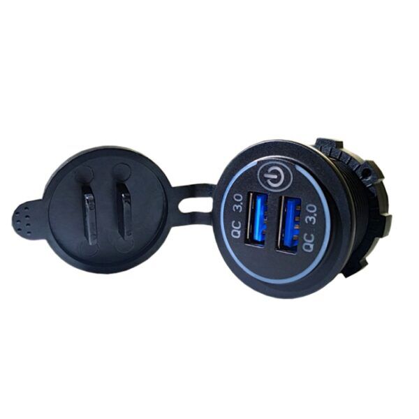 USB QC3.0 AUTOLADER INBOUW (12-24 VDC IN, 5V/3A, 9V/2A, 12V/1.5A UIT) - Afbeelding 3