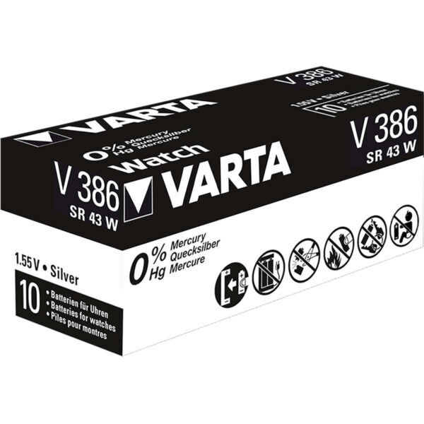 Zilveroxide Batterij GP186 / SR43 / LR43 / V386 1.55V 1-Pack - Afbeelding 2