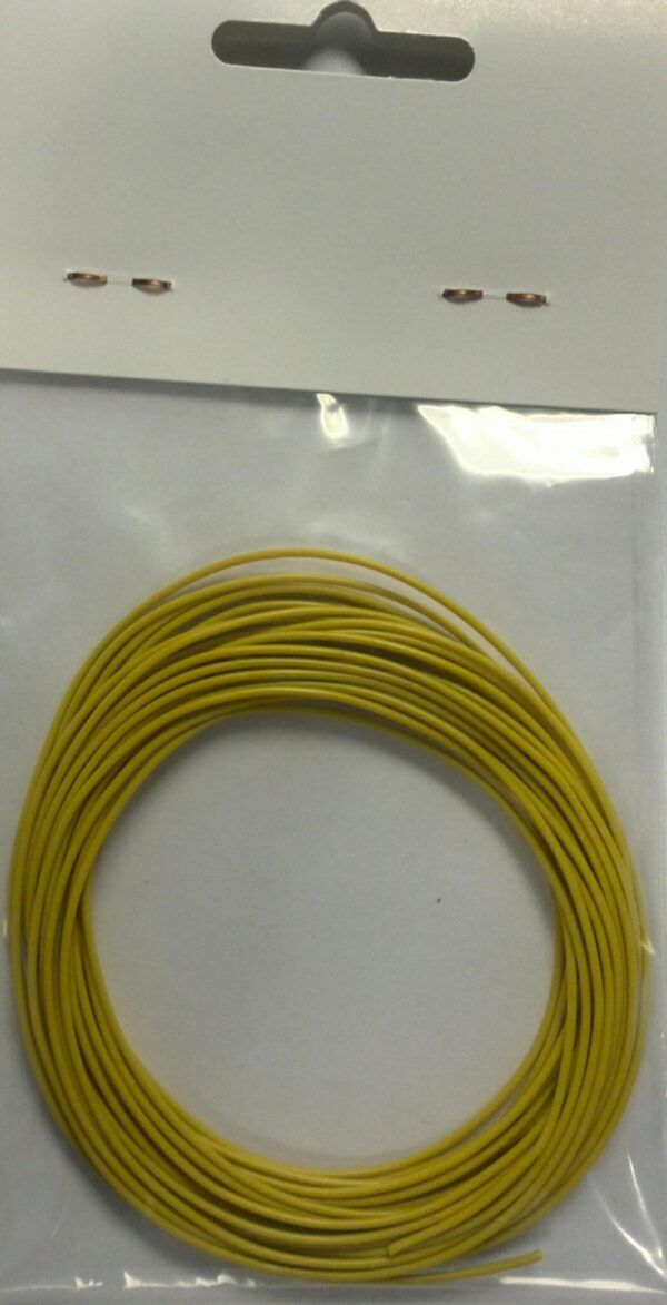 Soepel Montage snoer 0,14mm² geel 10 meter