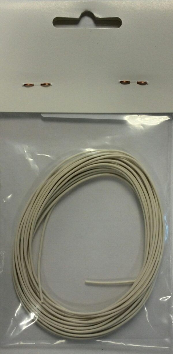 Soepel Montage snoer 0,15mm² wit 5 meter