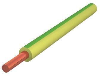 Product thumbnail VD 1 mm² massief installatiedraad geel/groen
