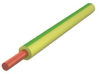 Product thumbnail VD 6 mm² massief installatiedraad geel/groen