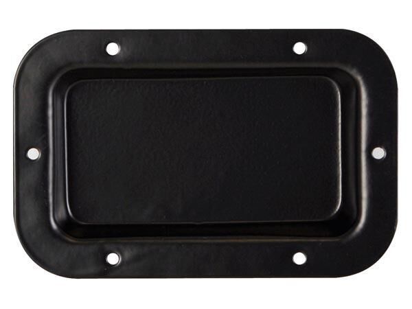 Product thumbnail INBOUWPLAAT, ZWART METAAL, 89 x 136mm GEEN OPENINGEN