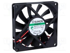 Product thumbnail Ventilator 80x80x15mm 12Vdc 62,86m/uur 34,7dBA - glijlager
