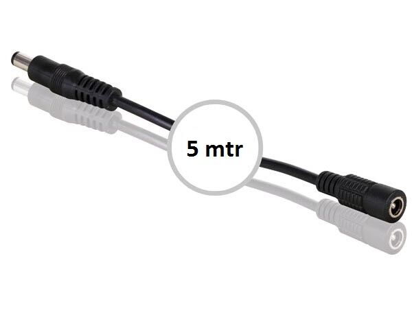 Product thumbnail VERLENGSNOER MET DC-VOEDINGSCONNECTOR (MANNELIJK-VROUWELIJK) - 5 meter - ZWART