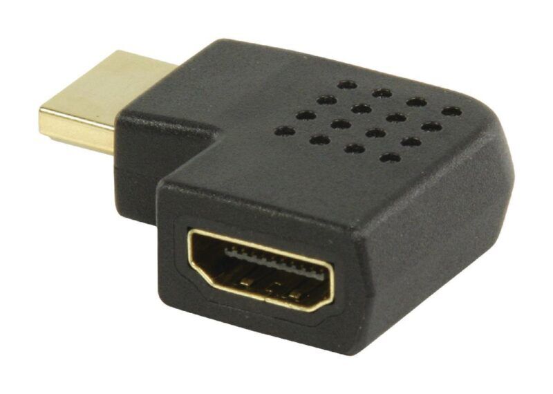Product thumbnail HDMI Adapter Links Gehoekt HDMI-Connector - HDMI Female Zwart