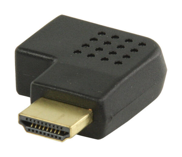 HDMI Adapter Rechts Gehoekt HDMI-Connector - HDMI-Ingang Zwart