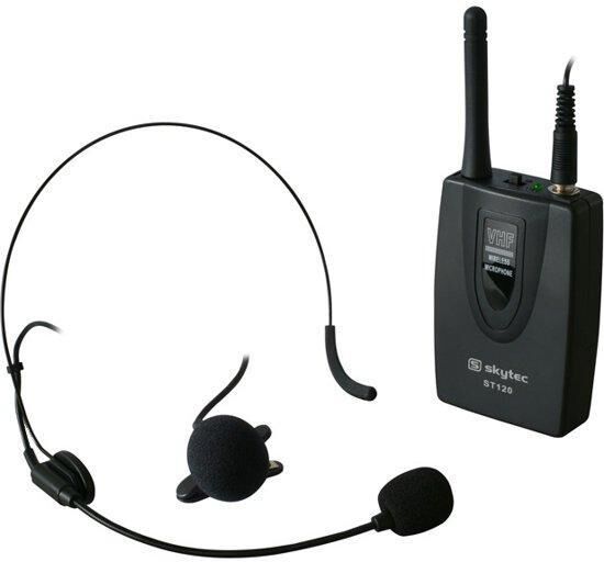 Product thumbnail VHF Bodypack met dasspeld- en hoofdband microfoon 200.175Mhz