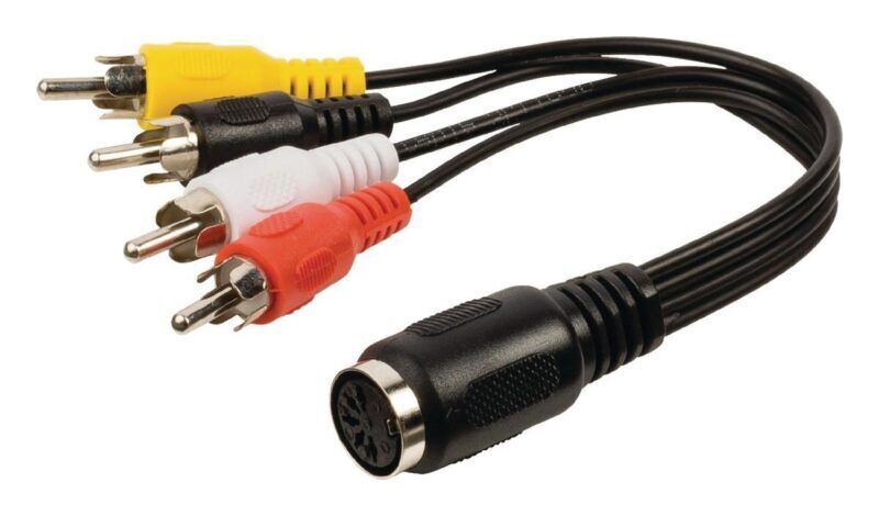 Product thumbnail DIN-Audiokabel | DIN 5-Pins Female - 4x RCA Male | 0,2 meter