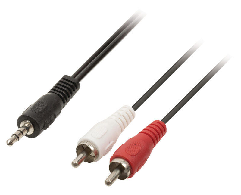 Product thumbnail Stereo Audiokabel | 3.5mm Male - 2x RCA Male | 10 meter