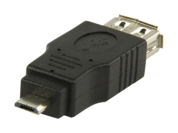 USB 2.0-Adapter Micro-B Male - A Female Zwart