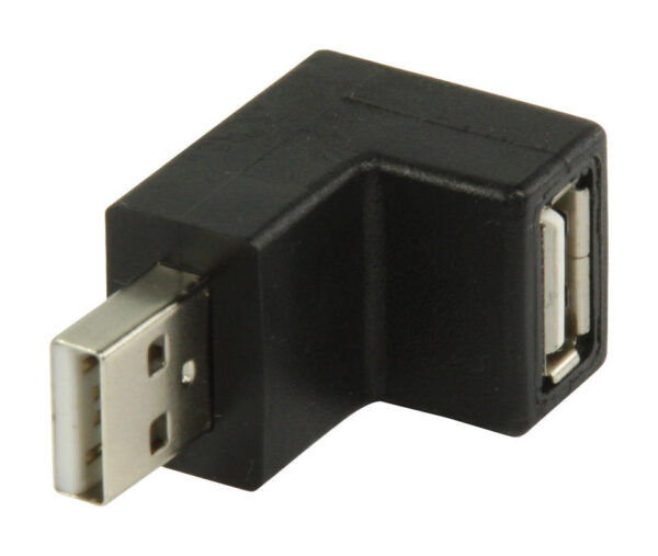 USB 2.0-Adapter 270 Gehoekt USB A Male - USB A Female Zwart