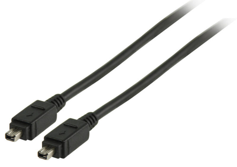 Product thumbnail FireWire 400 Kabel FireWire 4-Pins Male - FireWire 4-Pins Male 2.00 m Zwart
