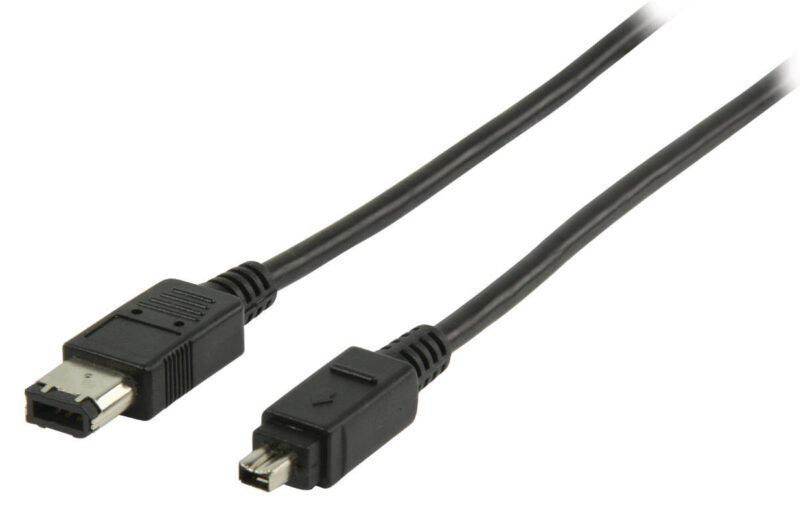 Product thumbnail FireWire 400 Kabel FireWire 4-Pins Male - FireWire 6-Pins Male 1.00 m Zwart