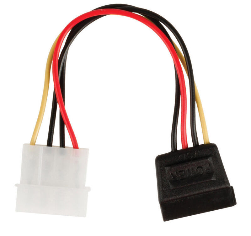 Product thumbnail Interne Stroomkabel Molex Male - SATA 15-Pins Female 0.15 meter