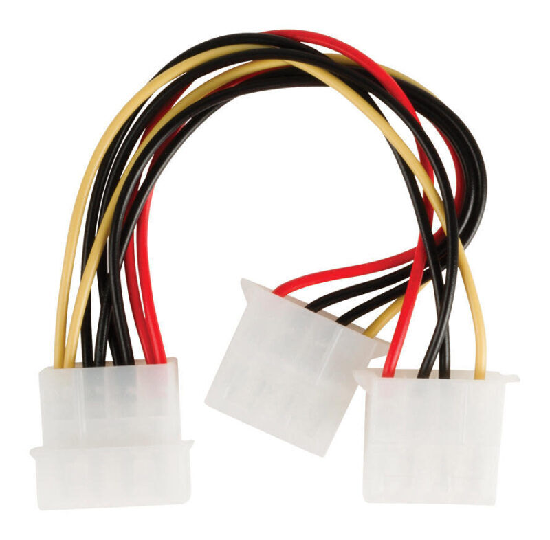 Product thumbnail Interne Stroomkabel Molex Male - 2x Molex Female 0.15 meter